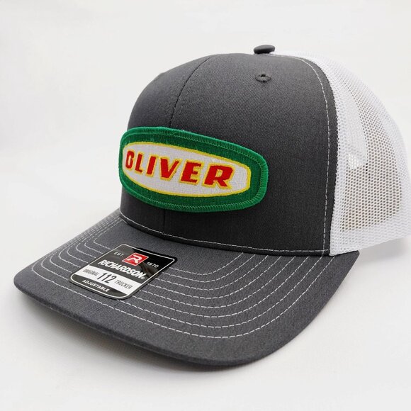 Oliver Tractor Trucker Hat Richardson 112 Snapback Mesh Cap Farm Equipment Patch main image 4